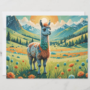 Lámina Papel de Scrapbook de Llama de Cuento de Hadas