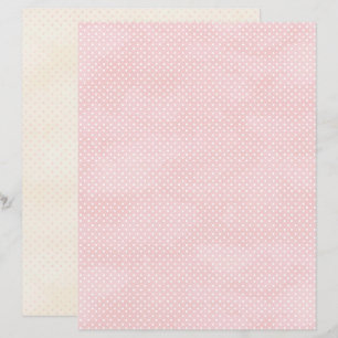 Lámina Papel de Scrapbook de lunares rosados Coquette Vin