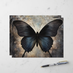 Lámina Papel de Scrapbook de Mariposa Gótica Negra