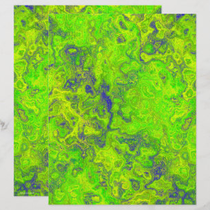 Lámina Papel de Scrapbook de Mármol Verde Giratorio 2 Car