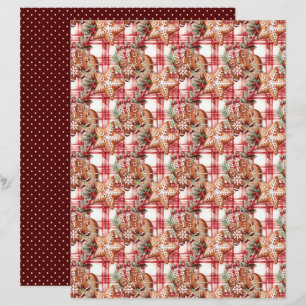 Lámina Papel de Scrapbook de Navidad Vintage
