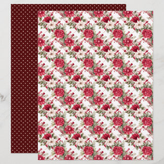 Lámina Papel de Scrapbook de Navidad Vintage