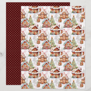 Lámina Papel de Scrapbook de Navidad Vintage