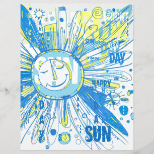 Lámina Papel de Scrapbook de Palabras de Sol Caprichoso A