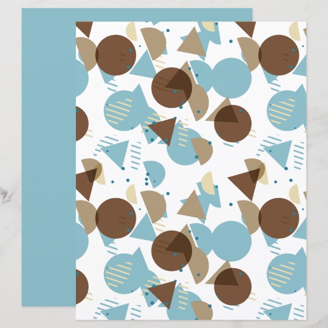 Lámina Papel de Scrapbook de Patrón de Arte de Mosaico de (Anverso / Reverso)