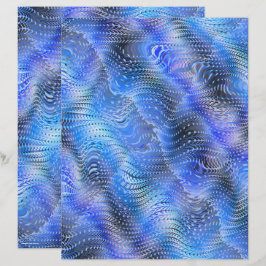Lámina Papel de Scrapbook de Piel de Serpiente Falsa Azul