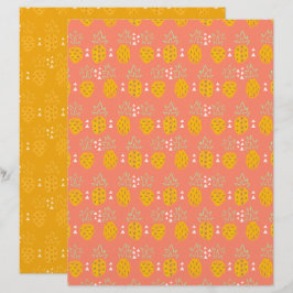 Lámina Papel de Scrapbook de Piña