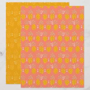 Lámina Papel de Scrapbook de Piña