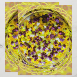 Lámina Papel de Scrapbook de Potpourri Amarillo de 2 Cara