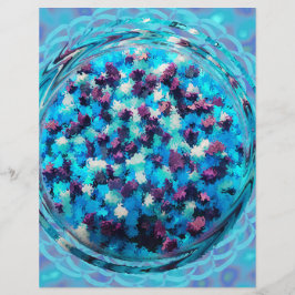 Lámina Papel de Scrapbook de Potpourri Azul de 2 Caras