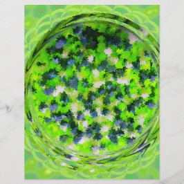 Lámina Papel de Scrapbook de Potpourri Verde de 2 Caras