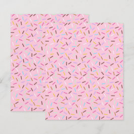 Lámina Papel de Scrapbook de Purpurina de Donut Rosa Pape