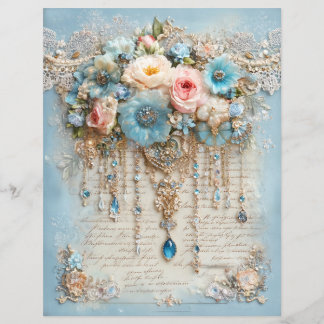 Lámina Papel de Scrapbook de Revista Basura Vintage Rosa