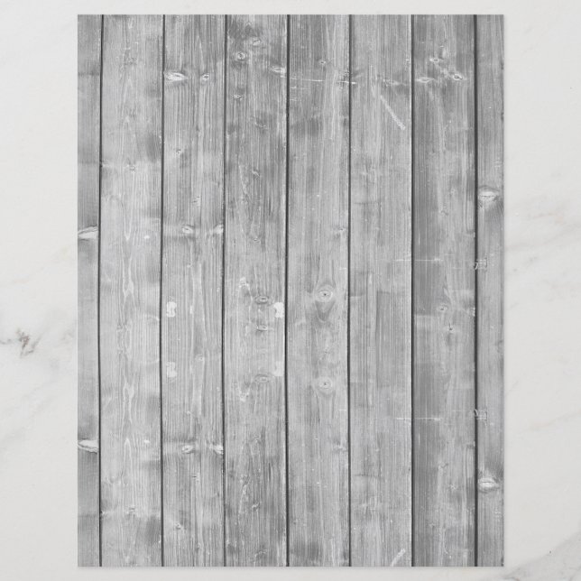 Lámina Papel de scrapbook de textura de madera gris natur (Anverso)