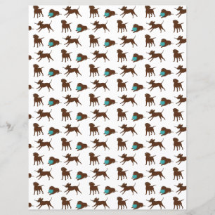 Lámina papel de scrapbook de tira cómica de labrador choc