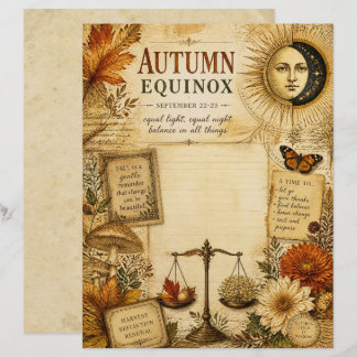 Lámina Papel de Scrapbook del Equinoccio de Otoño