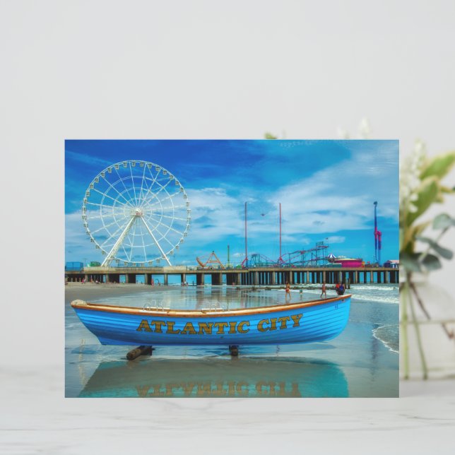 Lámina Papel de Scrapbook del Paseo Marítimo de Atlantic  (Anverso de pie)