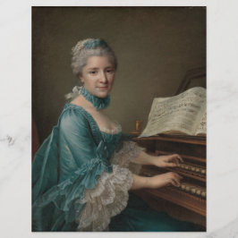 Lámina Papel de Scrapbook del retrato de Justine Favart