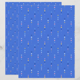 Lámina Papel de Scrapbook Estrella de Mar Azul Cobalto Co