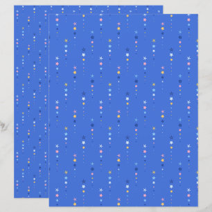 Lámina Papel de Scrapbook Estrella de Mar Azul Cobalto Co