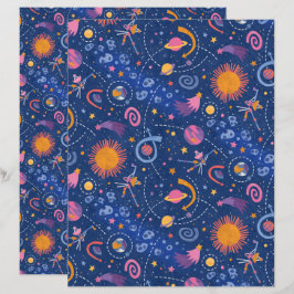 Lámina Papel de Scrapbook Exploración Espacial Voyager Az