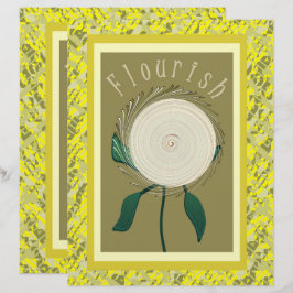 Lámina Papel de Scrapbook Flor de Floración Amarilla 2 Ca