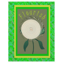 Papel de Scrapbook Flor de Prosperidad Verde Págin