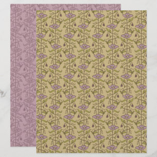 Lámina Papel de Scrapbook Floral Art Nouveau