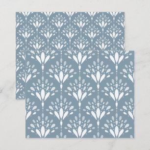 Lámina Papel de Scrapbook Floral Azul Suave y Elegante
