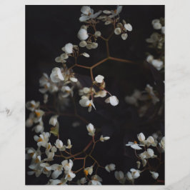 Lámina Papel de Scrapbook Floral Oscuro Elegante