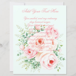 Lámina Papel de Scrapbook Floral Personalizado