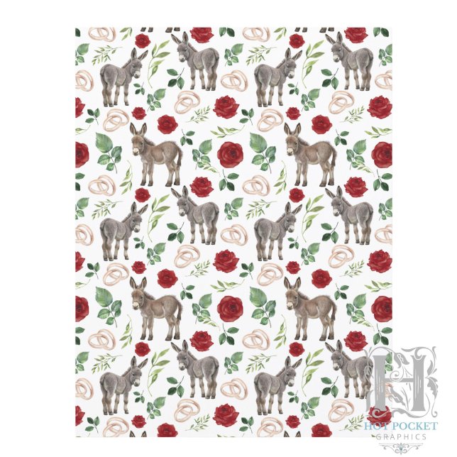 Lámina Papel de Scrapbook Floral Rojo Burro Rústico (Subido por el creador)