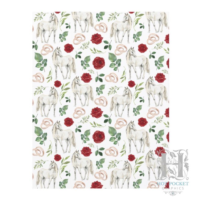 Lámina Papel de Scrapbook Floral Rojo Rústico Ecuestre (Subido por el creador)