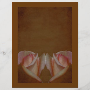 Lámina Papel de Scrapbook Floral Rosa Rosa Aged Pink Rose