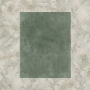 Lámina Papel de Scrapbook Floral y Verde Jade