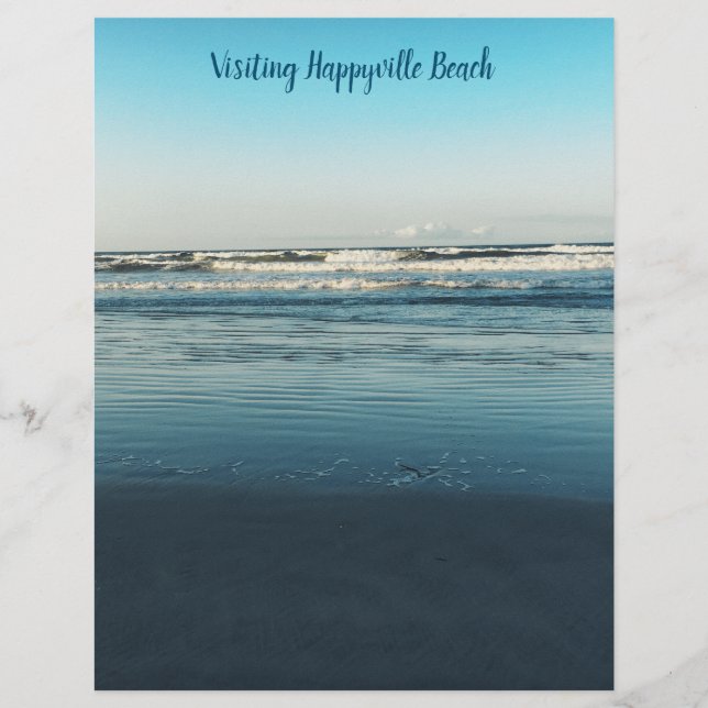 Lámina Papel de Scrapbook Fondo de Olas del Océano (Anverso)