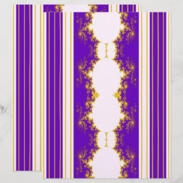 Lámina Papel de Scrapbook Fractal de Navidad Púrpura