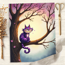 Lámina Papel de Scrapbook Gato de Cheshire Caprichoso de