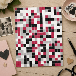 Lámina Papel de Scrapbook Geométrico Magenta Divertido Mo
