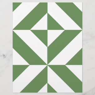 Lámina Papel de Scrapbook Geométrico Verde Hierba Oscuro