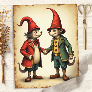 Lámina Papel de Scrapbook Gnomos Caprichosos de Alicia