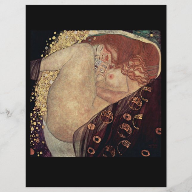 LÁMINA PAPEL DE SCRAPBOOK : GUSTAV KLIMT : DANAE (Anverso)