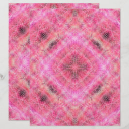 Lámina Papel de Scrapbook Jardín Sereno Rosa de 2 Caras