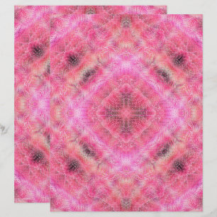 Lámina Papel de Scrapbook Jardín Sereno Rosa de 2 Caras