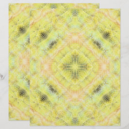 Lámina Papel de Scrapbook Jardines Serenos Amarillos Pági