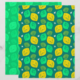 Lámina Papel de Scrapbook Lima Limón