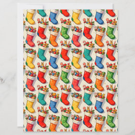 Lámina Papel de Scrapbook Lleno de Medias