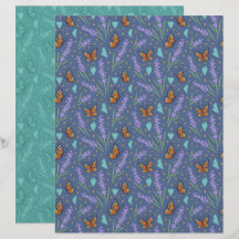 Papel de Scrapbook Mariposa Lavanda