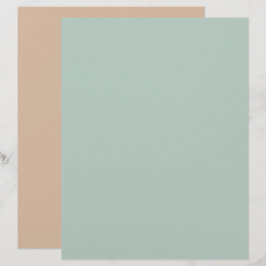 Lámina Papel de Scrapbook Minimalista Simple Menta Verde 