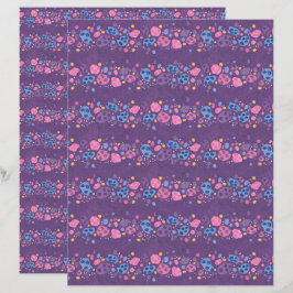 Lámina Papel de Scrapbook Morado Cinturón de Asteroides